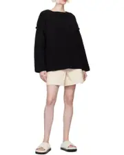 Jil Sander Drop Shoulder Crew-Neck Jumper S,XS,M Black