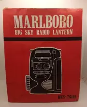 Marlboro Big Sky Radio Lantern Torch, Lamp, Siren, Radio, Clock 10" NIB