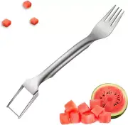 Watermelon Cutter 2-In-1 Stainless Steel Fruit Cutter Watermelon Slicer Kitchen