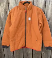 Men's NWT Topo Designs PrimaLoft Orange Mid-Puffer Jacket XL Insulated Repellant