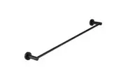 MEIR Round Brass Single Towel Rail - Matte Black - 600mm