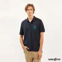 在飛比找momo購物網優惠-【Hang Ten】男裝-HGTN刺繡短袖POLO衫(丈青)