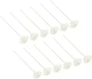 12Pcs Aroma Rattan Sticks Simulated Flower Shaped Diffuser Sticks for Fragrance Bottles Handmade Craft White Color for Relaxing Home Ambiance