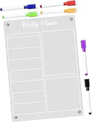 DOITOOL 1 Calendar for Fridge of Erasable Monthly Planner Whiteboard with Markers Reusable Scheduling Board for Organizing Home Family Reminders