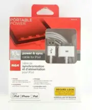 RCA Power & Sync Cable for iPod 10ft iPhone iPad AH741R EFS CAW 03 NEW