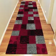 Beantown Patch Red Runner Rug