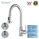 Decaura Kitchen Mixer Tap Pull Out Chrome Sink Faucet 360° swivel Brass Body