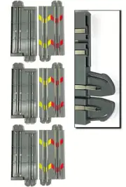 6 Micro Scalextric 9V HO Slot Car 6" STRAIGHT Track Grey Gray New&Unused 32996
