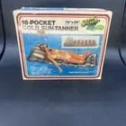 Vtg GOLD 1984 The Wet Set Inflatable 18 Pocket Suntanner Lounge Pool Raft Intex