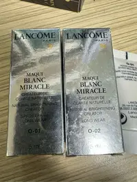 在飛比找Yahoo!奇摩拍賣優惠-蘭蔻LANCOME瞬白奇蹟持久粉底液5ml O-01有效期限