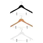 Clothes Hanger with Clips Lightweight Closet Hanger for Towels Scarves Jeans