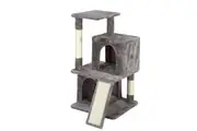 Cat Scratching Tree Post Sisal Climbing Pole Condo Playhouse Center Home Gym Ramp Perch 4 Levels