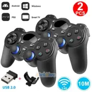2x 2.4G Wireless Gamepad Android Controller Joystick For Raspberry PC TV Phone