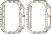 [XFEN] 2 Pack Sparkling Diamond Bling Case Without Screen Protector for Apple Watch Series 10 46mm - Starlight (No Glass)