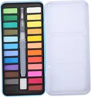 HEALSOPTHY 1 Set Portable Watercolor Kit Color Paint Set Compact Box for Sketching Indoor Painting Students Art Enthusiasts