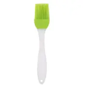 Silicone Heat Resistant Bread Butter Oil Bbq Brush White Frosted Handle For Baking(L,Green)