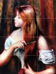 Art Girl Pierre Auguste Renoir Ceramic Mural Backsplash Bath Tile #1852