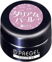 PRE GEL PG-CE573 Color EX, Dahlia Pearl-P, 0.1 oz (3 g), UV/LED Compatible Gel Nails