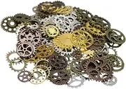 [COHEALI] Assorted Gear Charms for Jewelry Making Metal Diy Pendants Necklace Charms Bulk
