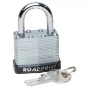 Roadpro RPLS-40 40mm Solid Brass Padlock with 1" Shackle