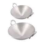 Aluminum Deep Frying, Kadai Wok, Size:1.25 Ltr & 2.5 Ltr-Pack of 2 Pcs