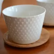 Hassami Yaki Soba Choko ORIME Shika no Ko White (Hassami ware, so From Japan