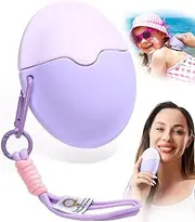 Sunscreen Applicator - Sunscreen Applicator for Kids, Roll on Sponge Applicator for Sunscreen, Sunblock Buddy Brush Set with Protective Caps, Sun Lotion Applicator Sun Cream Brush (Pink) (Purple)