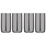 2x 2pc Tempa Verity Highball Tumbler Drinking Glass Crystal Barware Set Smoke
