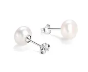 ORO BELLE Sterling Silver Pearl of the South Sea Earrings