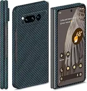 kaisenkec Slim & Thin Case Compatible with Google Pixel Fold, 100% Carbon Fiber Cover for Pixel Fold 7.6" 5G, Matte Blue