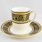 IMPERIAL BLUE Royal Doulton Demi Tasse Cup & Saucer NEW NEVER USED Made England