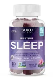 SUKU Vitamins - Restful Sleep - LTheanine & GABA Gummies for Natural Sleep Re...