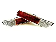 PEUGEOT 504 Turn Signal Light Set Lens Casing Wiring Socket Chrome Rim NEW 536AB (for: Peugeot)