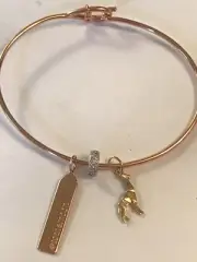 ❤️Origami Owl Bracelet CORE Bangle ~ 3 Sterling Silver Charms ~ On Sale!❤️