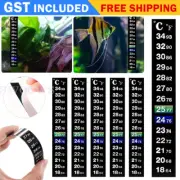 UP TO 10x Aquarium Thermometer Fish Tank Sticker Temperature Strip Dual Scale AU