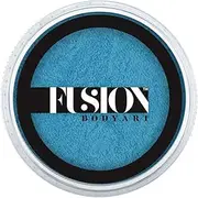 Fusion Body Art Pro Face Paint | Pearl Winter Blue (25gm), Professional Quality Water Activated Shimmery Face and Body Paint Supplies Single Metallic Makeup Cake Hypoallergenic, Non-Toxic, Safe