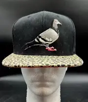 Staple Pigeon Hat Mens Snapback Black STPL Mitchell & Ness Leopard Bill NEW