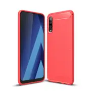 MCC Slim Samsung Galaxy A70 2019 Carbon Fibre Soft Carbon Case Cover A705 [Red]