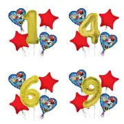 Minnie Mouse Rock Dots 1-9 Balloon Bouquet 5 pcs Girls Birthday Party