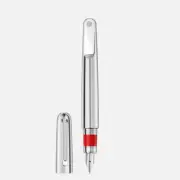 $1730 MSRP - Montblanc 113621 Red Signature Fountain Pen Fine NIB Au750