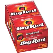 WRIGLEY'S Big Red Spicy Cinnamon Chewing Gum, Fiery Hot, 15 Count (Pack of 10)