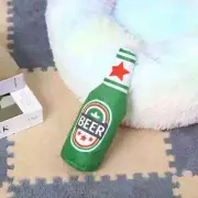 Large Beer Bottle Design Pet Teeth Squeaky Plush Toy Chew Toys For Dog THB-13