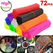 72PCS Motorcycle Spoke Skins Covers Wrap Wheel Rim Guard Protector for Dirt Bike