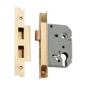 4052 Mortice Lock Euro Rebated Satin Brass CTC47.5mm Backset 57mm