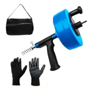 Drain Snake 50 Ft, Drain Snake Hair Drain Clog Remover, Plumbing Snake with D...