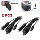 2x 12V Car Cooler Box Power Cord Cable 1.8m Cigarette Plug Lead for Mini Fridge