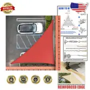 Durable Red Triangle Shade Sail - Effective Outdoor UV Protection for Weddings