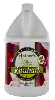 Vintners Best Fruit Wine Base Rhubarb for Home Wine Making 128 oz. Jug