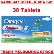CLARATYNE CLARITIN REDITABS LORATADINE 10MG 24HR ALLERGY RELIEF 30 MELT TABLETS