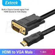 HDMI Male to VGA Male Cable Monitor Lead Full HD 1080P Converter Laptop Adapter